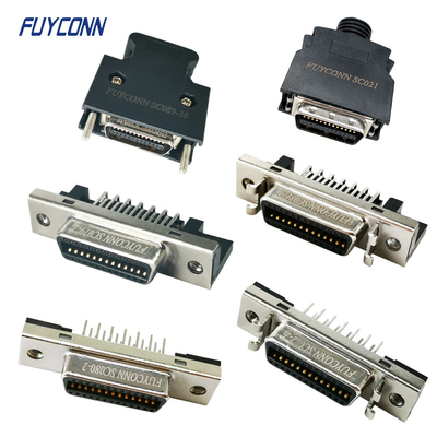 26pin MDR Connector Kobieta / Mężczyzna 1.27mm Brass Gold Plating SCSI Connector