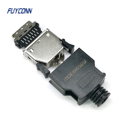 26pin MDR Connector Kobieta / Mężczyzna 1.27mm Brass Gold Plating SCSI Connector