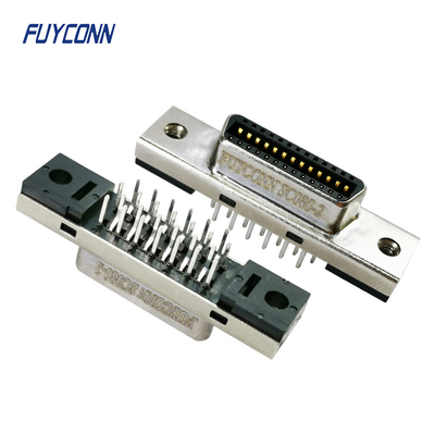 26pin MDR Connector Kobieta / Mężczyzna 1.27mm Brass Gold Plating SCSI Connector