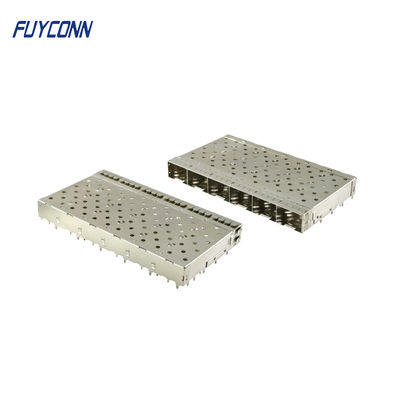 SFP+ Cage Connector 1x6 Ports Press Fit Pins 10Gb/s