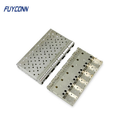 SFP+ Cage Connector 1x6 Ports Press Fit Pins 10Gb/s