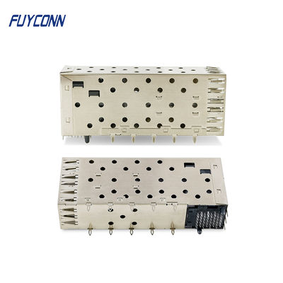 2x1 Female SFP Connector 40 Pin with Light Pipe Press-Fit