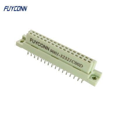 Typ sygnału DIN 2B, żeński, lutowany, prosty, 32-biegunowy, wymień Harting P/N 09 22 232 6824 DIN 41612 2B032FS-2
