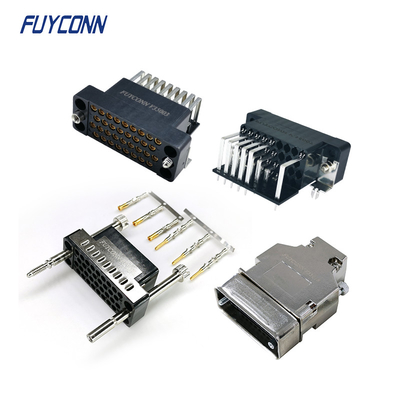 34-pinowe złącze V.35 pod kątem prostym, złącze żeńskie / męskie do zaciskania PCB V35