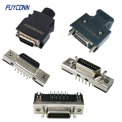 PBT Izolacja SCSI MDR Konektor Kobieta / Mężczyzna 1.27mm Pitch 20pin