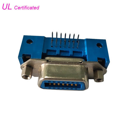 Centronic 50 36 24 14-stykowe, kątowe, żeńskie złącze Champ do PCB z gwintem