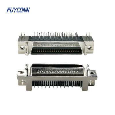 Złącze SCSI 90 stopni PCB Złącze żeńskie 50-pinowe z powłoką ze stopu cynku