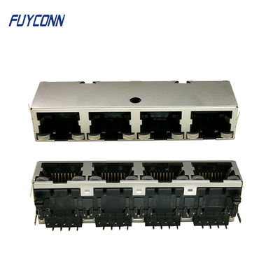 1x4 porty 4 * 8P 32-stykowe gniazdo żeńskie PCB RJ45 modułowe złącze jack