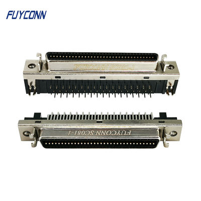 68-pinowe złącze SCSI PCB Kątowe żeńskie złącze 1,27 mm Typ CN W / wieszak mocujący