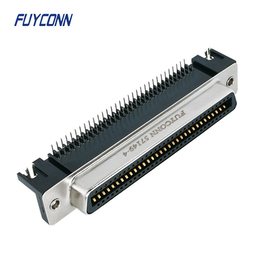 Złącze żeńskie PCB pod kątem prostym DDK Amphenol Centronics 64-stykowe