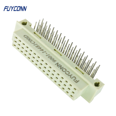 3 rzędy 48P Eurocard DIN 41612 Żeńskie złącze PCB Zaciski kątowe